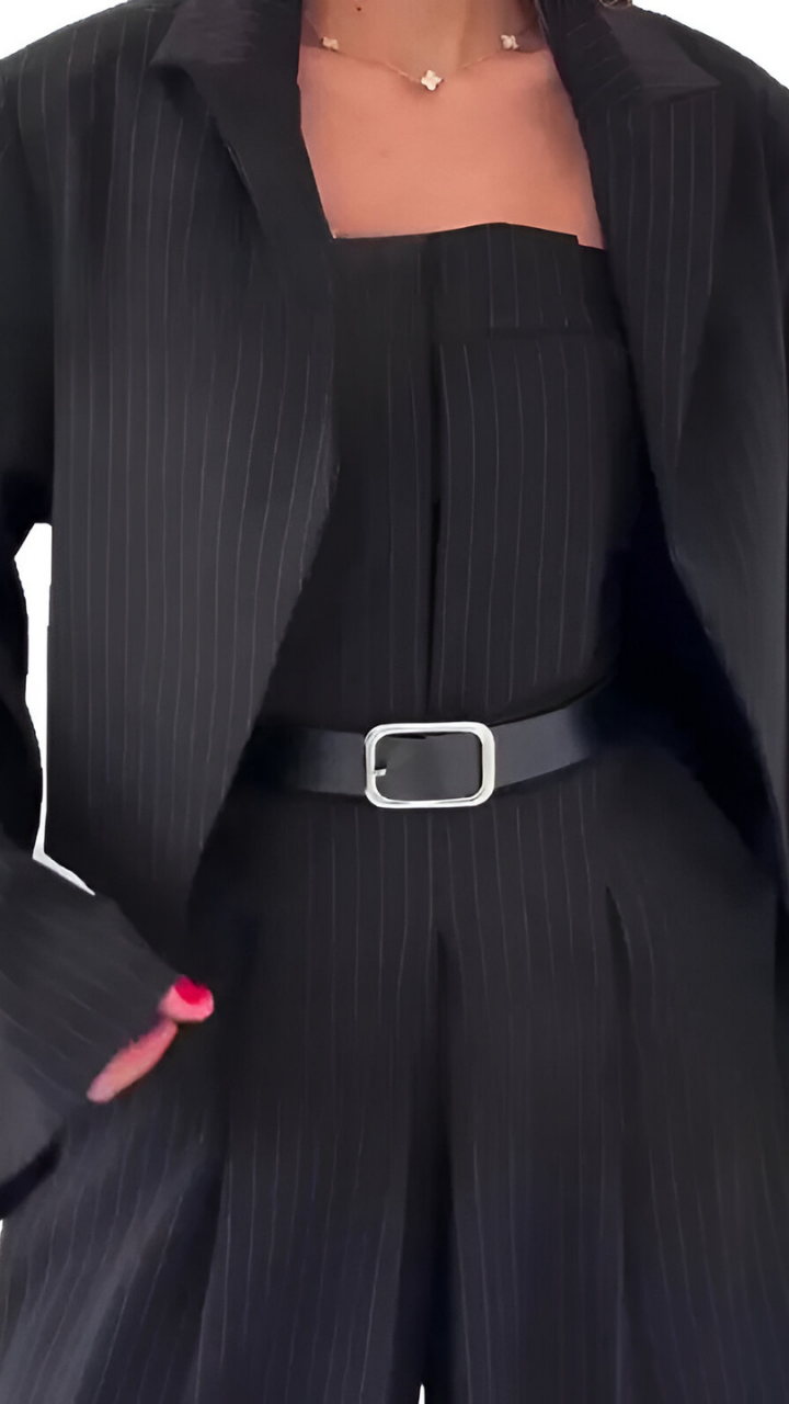 Zara™ | Tweedelige Set met Wijde Broek en Cropped Blazer