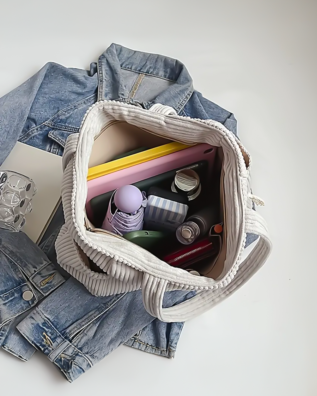 Lea™ | Geribde Draagtas Met Koorddetail (1+1 Gratis)