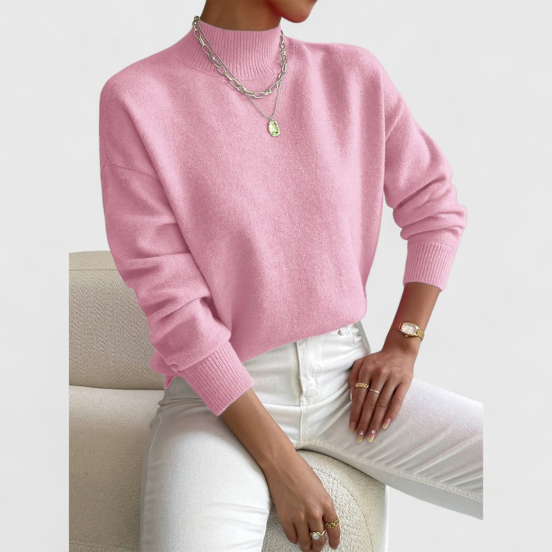 WOLLIGE POLO TRUI | ROSA™