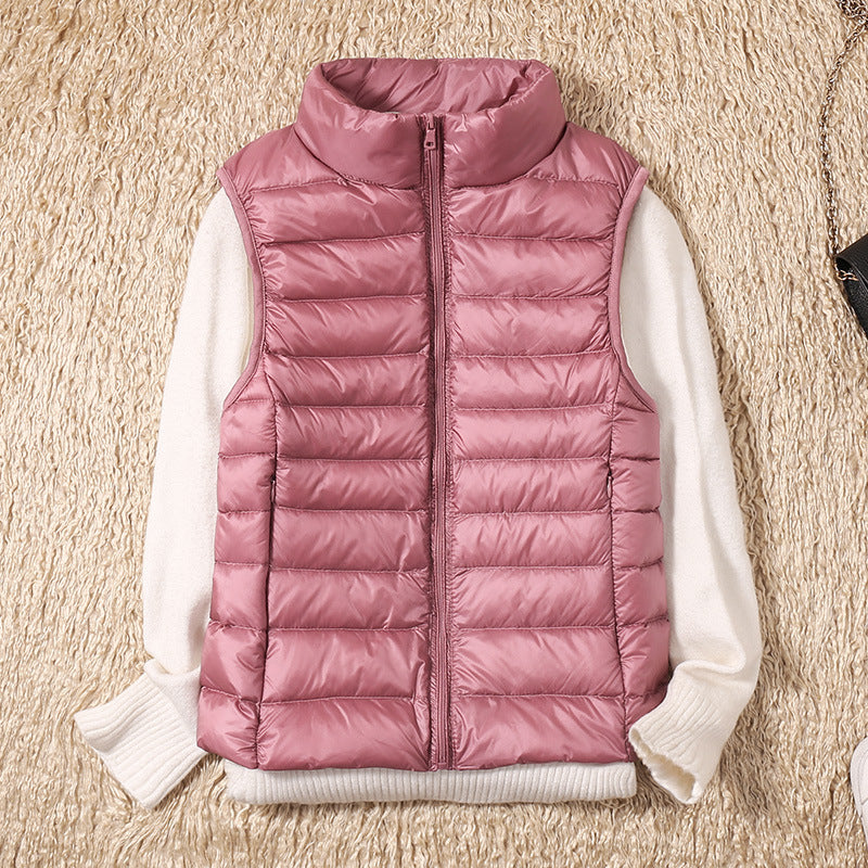 Amira™ | Lichtgewicht donsbodywarmer met plooidetail