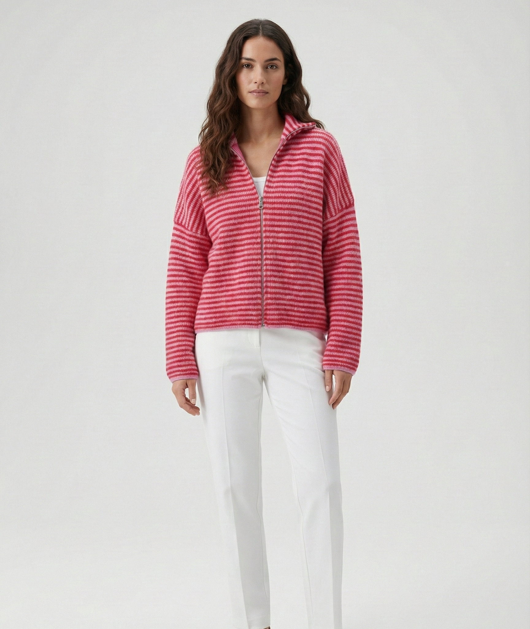 ROSA™ | GESTREEPT ZIP VEST