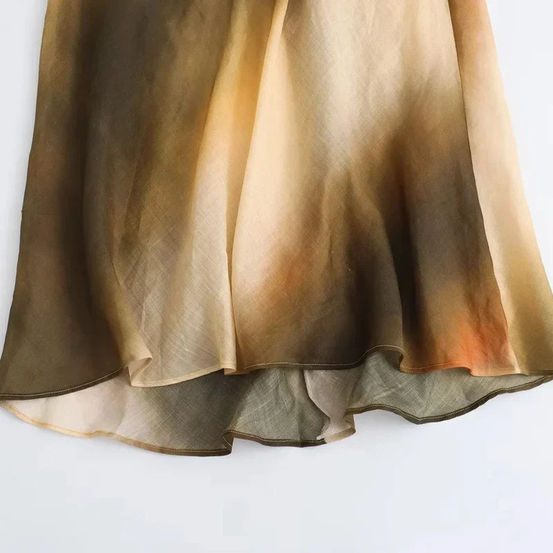 Bloom ™ |  Elegante Tie-Dye Halter Midi-jurk